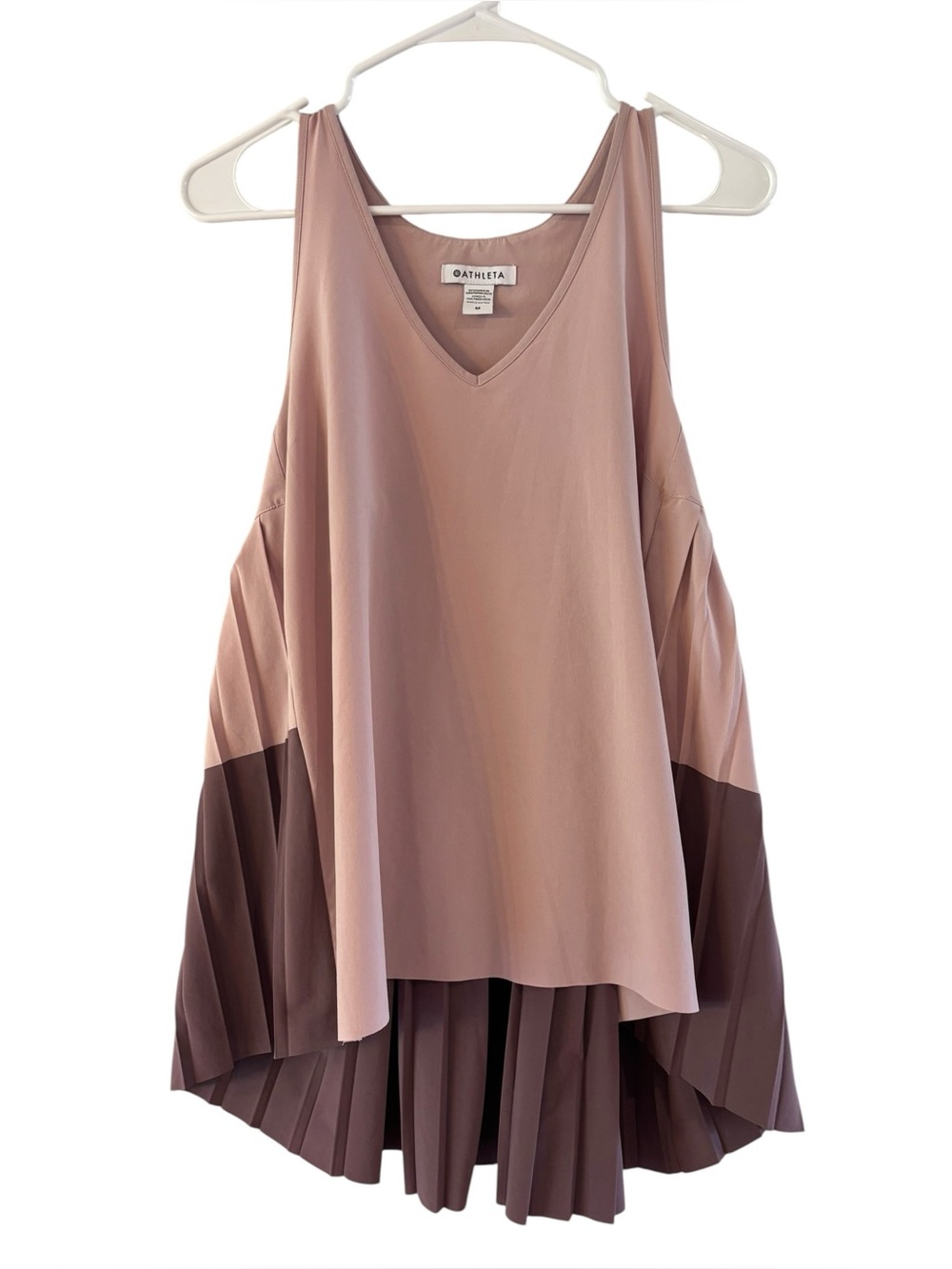 Athleta Women's Mauve/Purple Flowy Pleated Back Workout Tank Size Medium